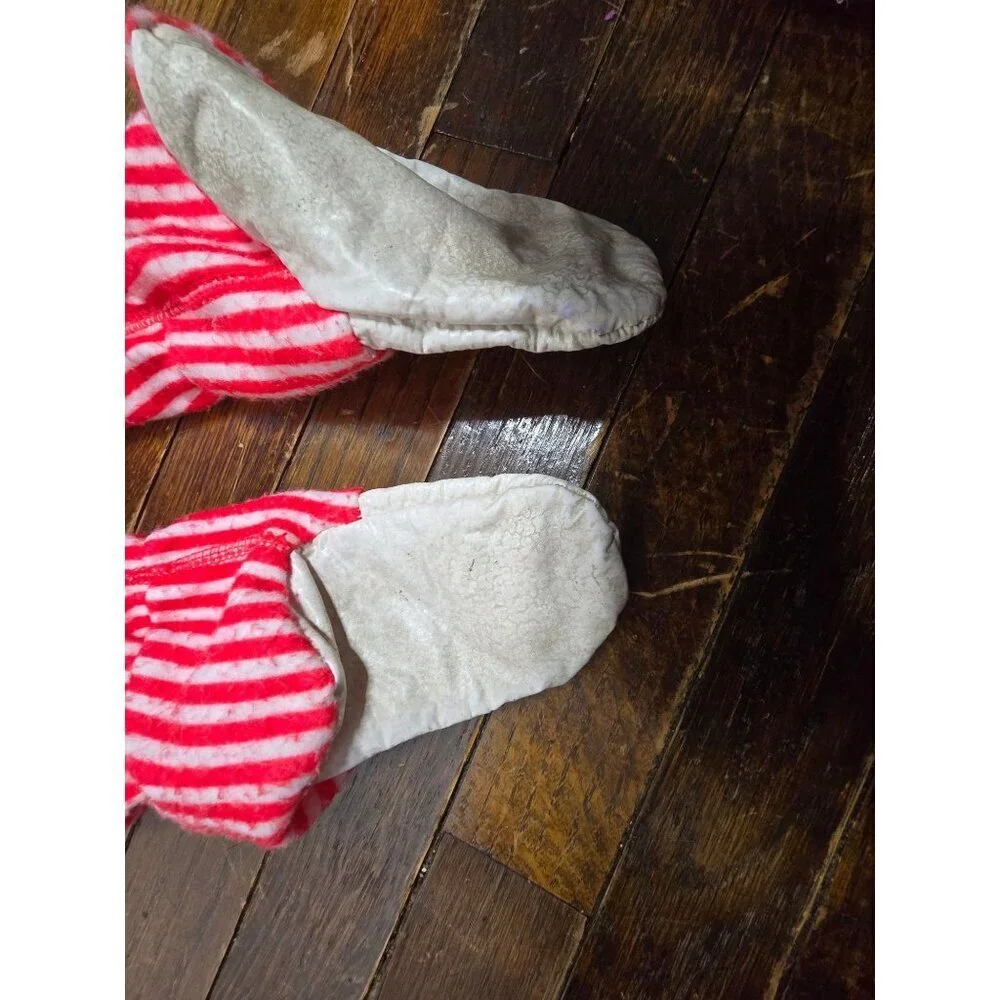 Vintage Montgomery Ward Christmas Striped Footed Pajamas size 3